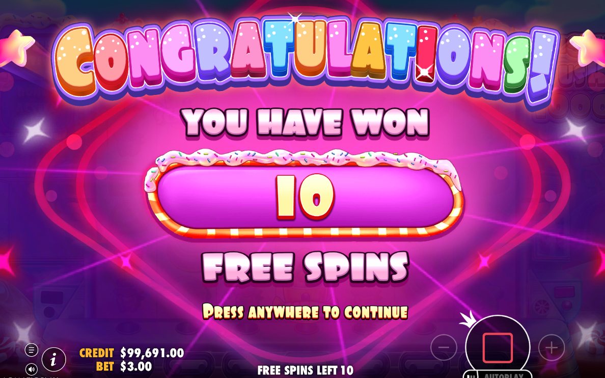 Scatters landing to open the free spins